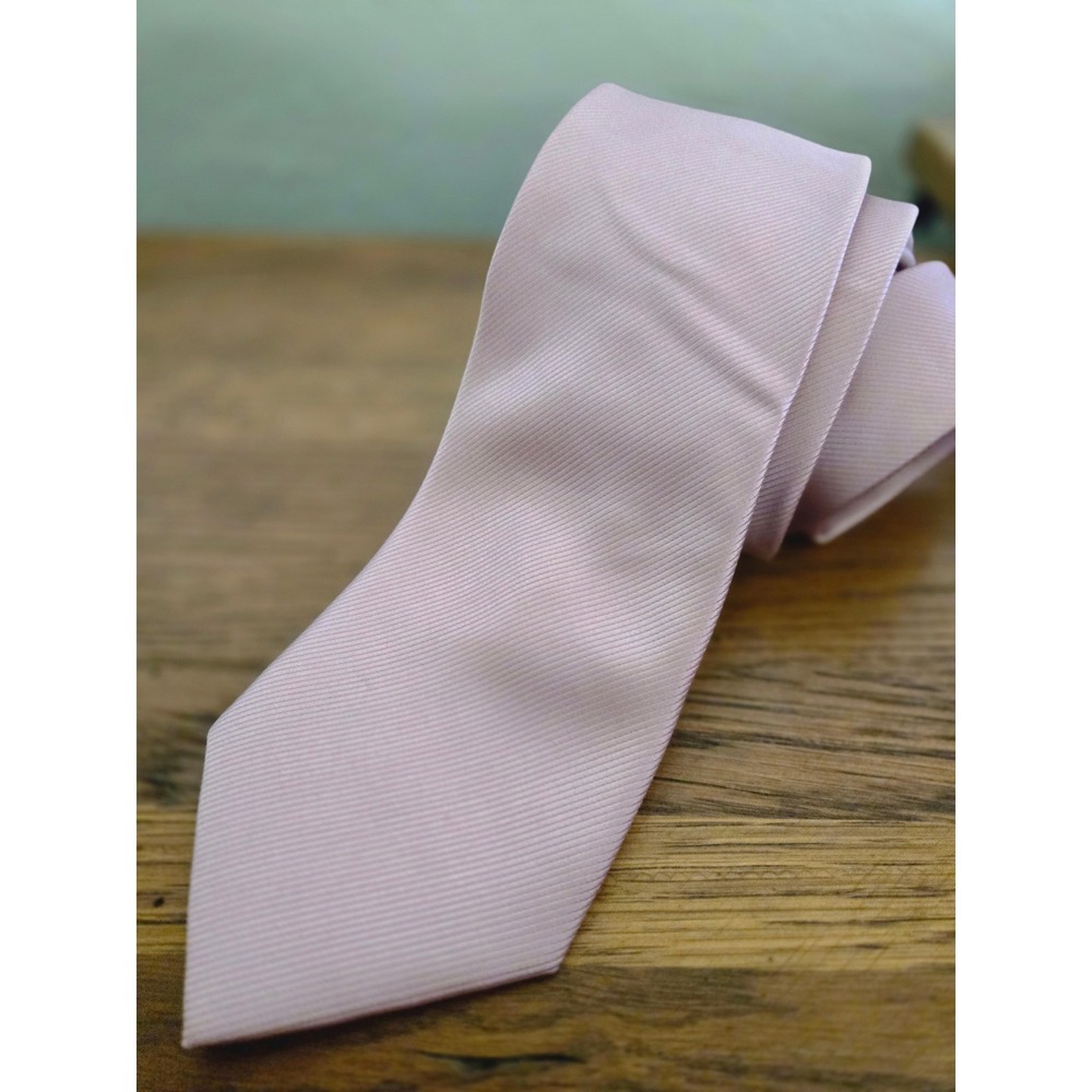 Otaa Australia Mens Pale Pink Texture Microfiber Hand Made Necktie 3 1/2"